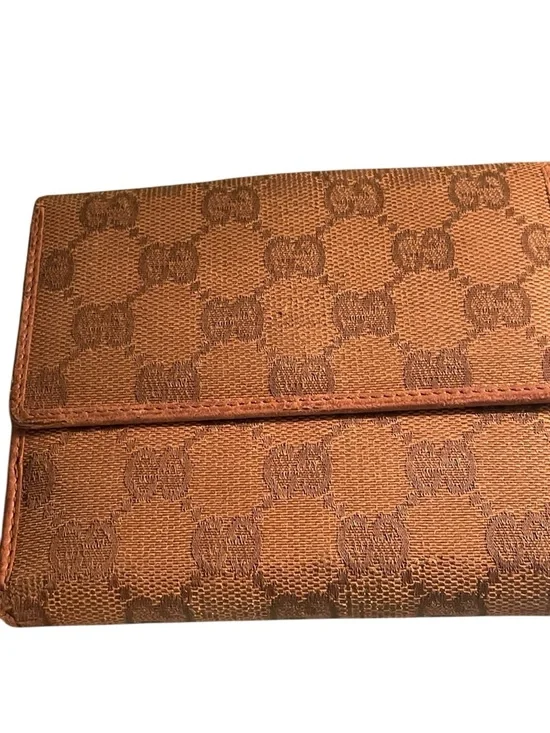 Authentic Vintage Gucci GG Canvas Continental Wallet – Brown Monogram – Rare - Picture 3 of 15